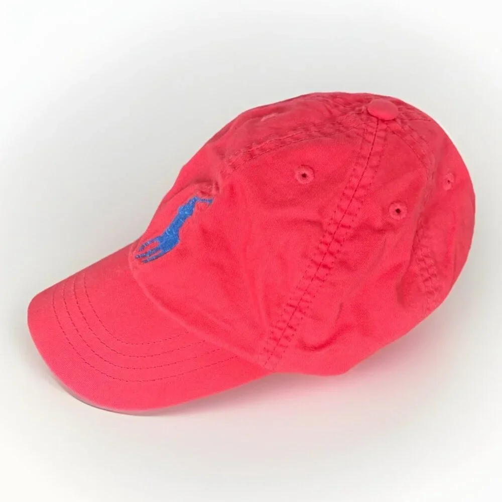Polo Ralph Lauren‎ Red And Blue Hat Toddler One Size 4-7 Pony Preppy Classic